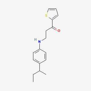 molecular formula C17H21NOS B2690392 3-[4-(Sec-butyl)anilino]-1-(2-thienyl)-1-propanone CAS No. 892154-93-7