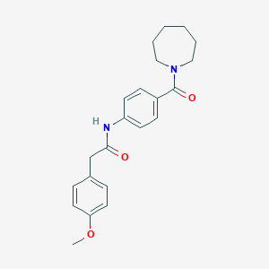 N-[4-(1-azepanylcarbonyl)phenyl]-2-(4-methoxyphenyl)acetamide