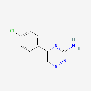 molecular formula C9H7ClN4 B2690400 5-(4-氯苯基)-1,2,4-三嗪-3-胺 CAS No. 886497-46-7