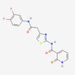 molecular formula C17H12F2N4O3S B2690408 N-(4-(2-((3,4-二氟苯基)氨基)-2-氧代乙基)噻唑-2-基)-2-氧代-1,2-二氢吡啶-3-羧酰胺 CAS No. 946336-24-9