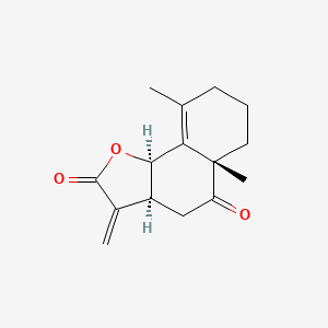 NCGC00168931-02_C15H18O3_Naphtho[1,2-b]furan-2,5(3H,4H)-dione, 3a,5a,6,7,8,9b-hexahydro-5a,9-dimethyl-3-methylene-, (3aS,5aS,9bR)-