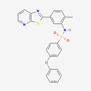 N-(2-methyl-5-(thiazolo[5,4-b]pyridin-2-yl)phenyl)-4-phenoxybenzenesulfonamide