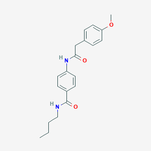 molecular formula C20H24N2O3 B269042 N-butyl-4-{[(4-methoxyphenyl)acetyl]amino}benzamide 
