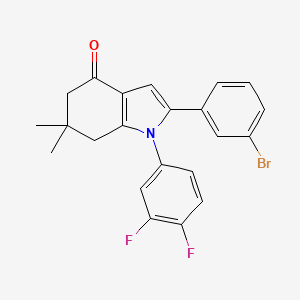 2-(3-Bromophenyl)-1-(3,4-difluorophenyl)-6,6-dimethyl-5,7-dihydroindol-4-one