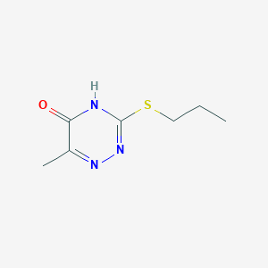 molecular formula C7H11N3OS B2690431 6-Methyl-3-(propylsulfanyl)-1,2,4-triazin-5-ol CAS No. 307508-99-2