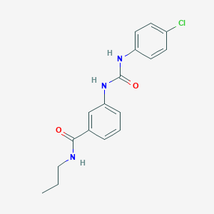 molecular formula C17H18ClN3O2 B269044 3-{[(4-chloroanilino)carbonyl]amino}-N-propylbenzamide 
