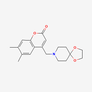 4-(1,4-Dioxa-8-azaspiro[4.5]decan-8-ylmethyl)-6,7-dimethylchromen-2-one