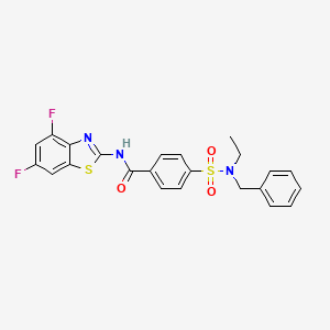 4-[benzyl(ethyl)sulfamoyl]-N-(4,6-difluoro-1,3-benzothiazol-2-yl)benzamide