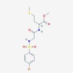 Methyl 2-[(2-{[(4-bromophenyl)sulfonyl]amino}acetyl)amino]-4-(methylsulfanyl)butanoate