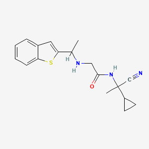 2-{[1-(1-benzothiophen-2-yl)ethyl]amino}-N-(1-cyano-1-cyclopropylethyl)acetamide