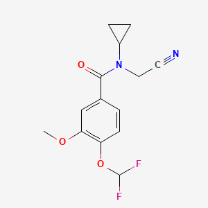 N-(cyanomethyl)-N-cyclopropyl-4-(difluoromethoxy)-3-methoxybenzamide