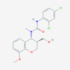 N'-(2,4-dichlorophenyl)-N-[3-(hydroxymethyl)-8-methoxy-3,4-dihydro-2H-chromen-4-yl]-N-methylurea