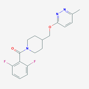 (2,6-Difluorophenyl)-[4-[(6-methylpyridazin-3-yl)oxymethyl]piperidin-1-yl]methanone