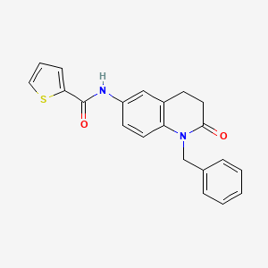 molecular formula C21H18N2O2S B2690466 N-(1-benzyl-2-oxo-1,2,3,4-tetrahydroquinolin-6-yl)thiophene-2-carboxamide CAS No. 941910-69-6