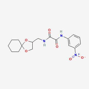 molecular formula C17H21N3O6 B2690480 N1-(1,4-dioxaspiro[4.5]decan-2-ylmethyl)-N2-(3-nitrophenyl)oxalamide CAS No. 899730-84-8