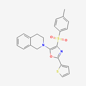 molecular formula C23H20N2O3S2 B2690485 5-(3,4-二氢异喹啉-2(1H)-基)-2-(噻吩-2-基)-4-对甲苯基-5-氧代噁唑 CAS No. 627834-01-9