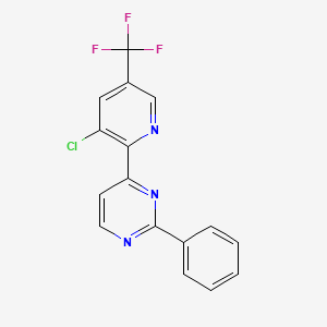 4-[3-Chloro-5-(trifluoromethyl)pyridin-2-yl]-2-phenylpyrimidine