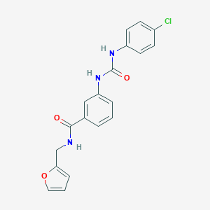 molecular formula C19H16ClN3O3 B269049 3-{[(4-chloroanilino)carbonyl]amino}-N-(2-furylmethyl)benzamide 