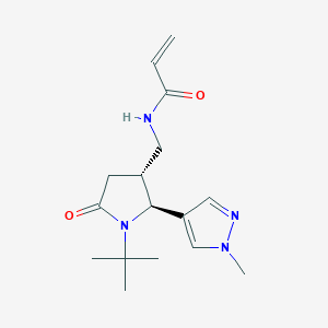 N-[[(2S,3R)-1-Tert-butyl-2-(1-methylpyrazol-4-yl)-5-oxopyrrolidin-3-yl]methyl]prop-2-enamide