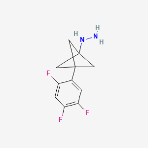 [3-(2,4,5-Trifluorophenyl)-1-bicyclo[1.1.1]pentanyl]hydrazine