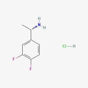 molecular formula C8H10ClF2N B2690496 (S)-1-(3,4-Difluorophenyl)ethanamine hydrochloride CAS No. 1212972-48-9; 321318-17-6