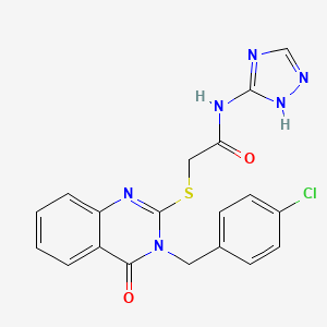 N-(4-bromophenyl)-2-[8-[(3-methylphenyl)thio]-3-oxo[1,2,4]triazolo[4,3-a]pyrazin-2(3H)-yl]acetamide