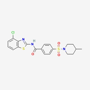 N-(4-chlorobenzo[d]thiazol-2-yl)-4-((4-methylpiperidin-1-yl)sulfonyl)benzamide