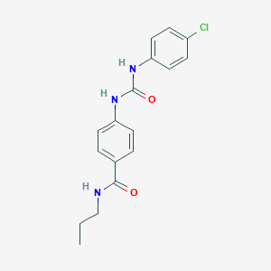 molecular formula C17H18ClN3O2 B269051 4-({[(4-chlorophenyl)amino]carbonyl}amino)-N-propylbenzamide 