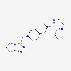 molecular formula C18H27N7O B2690519 N-[[1-(6,7-Dihydro-5H-pyrrolo[2,1-c][1,2,4]triazol-3-ylmethyl)piperidin-4-yl]methyl]-3-methoxy-N-methylpyrazin-2-amine CAS No. 2415532-79-3