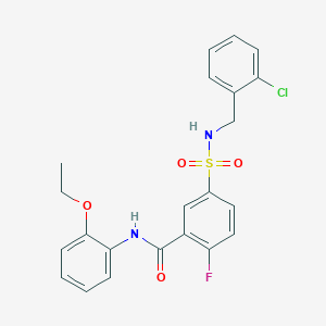 5-(N-(2-chlorobenzyl)sulfamoyl)-N-(2-ethoxyphenyl)-2-fluorobenzamide