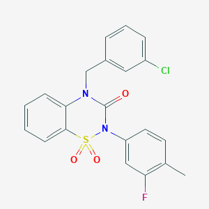4-(3-chlorobenzyl)-2-(3-fluoro-4-methylphenyl)-2H-1,2,4-benzothiadiazin-3(4H)-one 1,1-dioxide