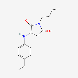 molecular formula C16H22N2O2 B2690522 1-Butyl-3-((4-ethylphenyl)amino)pyrrolidine-2,5-dione CAS No. 1008036-41-6