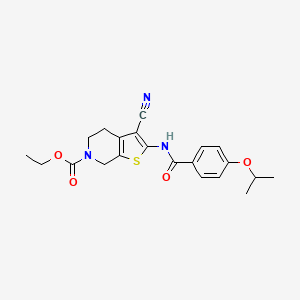 ethyl 3-cyano-2-(4-isopropoxybenzamido)-4,5-dihydrothieno[2,3-c]pyridine-6(7H)-carboxylate