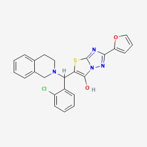 5-((2-chlorophenyl)(3,4-dihydroisoquinolin-2(1H)-yl)methyl)-2-(furan-2-yl)thiazolo[3,2-b][1,2,4]triazol-6-ol