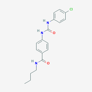 molecular formula C18H20ClN3O2 B269053 N-butyl-4-{[(4-chloroanilino)carbonyl]amino}benzamide 