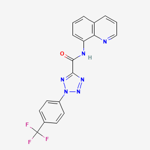 N-(quinolin-8-yl)-2-(4-(trifluoromethyl)phenyl)-2H-tetrazole-5-carboxamide