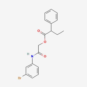 molecular formula C18H18BrNO3 B2690532 [(3-Bromophenyl)carbamoyl]methyl 2-phenylbutanoate CAS No. 380171-00-6