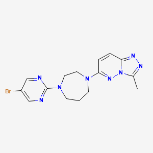molecular formula C15H17BrN8 B2690534 6-[4-(5-Bromopyrimidin-2-yl)-1,4-diazepan-1-yl]-3-methyl-[1,2,4]triazolo[4,3-b]pyridazine CAS No. 2320179-36-8