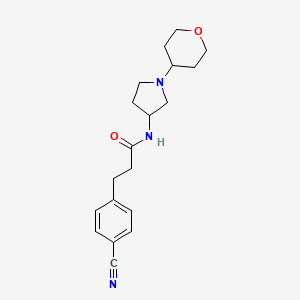 3-(4-cyanophenyl)-N-(1-(tetrahydro-2H-pyran-4-yl)pyrrolidin-3-yl)propanamide