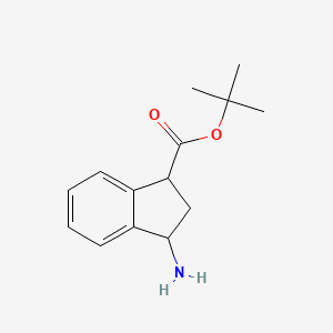 molecular formula C14H19NO2 B2690538 tert-butyl 3-amino-2,3-dihydro-1H-indene-1-carboxylate CAS No. 1909308-65-1