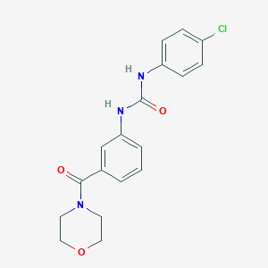 molecular formula C18H18ClN3O3 B269054 N-(4-chlorophenyl)-N'-[3-(4-morpholinylcarbonyl)phenyl]urea 