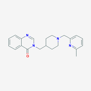 3-[[1-[(6-Methylpyridin-2-yl)methyl]piperidin-4-yl]methyl]quinazolin-4-one