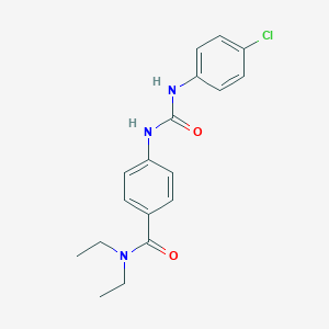 molecular formula C18H20ClN3O2 B269056 4-{[(4-chloroanilino)carbonyl]amino}-N,N-diethylbenzamide 