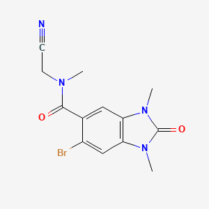 6-bromo-N-(cyanomethyl)-N,1,3-trimethyl-2-oxo-2,3-dihydro-1H-1,3-benzodiazole-5-carboxamide