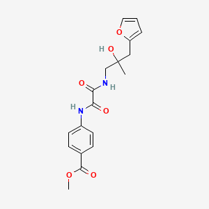 molecular formula C18H20N2O6 B2690565 甲基-4-(2-((3-(呋喃-2-基)-2-羟基-2-甲基丙基)氨基)-2-氧代乙酰基)苯甲酸酯 CAS No. 1788769-20-9