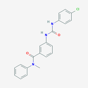 molecular formula C21H18ClN3O2 B269057 3-{[(4-chloroanilino)carbonyl]amino}-N-methyl-N-phenylbenzamide 