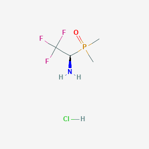 molecular formula C4H10ClF3NOP B2690570 (1R)-1-二甲基磷酰基-2,2,2-三氟乙胺；盐酸盐 CAS No. 2503155-67-5
