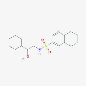 molecular formula C18H27NO3S B2690571 N-(2-cyclohexyl-2-hydroxyethyl)-5,6,7,8-tetrahydronaphthalene-2-sulfonamide CAS No. 1351649-76-7