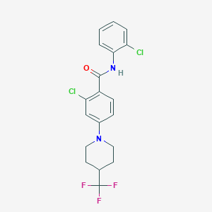 2-chloro-N-(2-chlorophenyl)-4-[4-(trifluoromethyl)piperidin-1-yl]benzamide