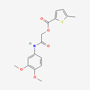 molecular formula C16H17NO5S B2690583 [(3,4-Dimethoxyphenyl)carbamoyl]methyl 5-methylthiophene-2-carboxylate CAS No. 479610-81-6